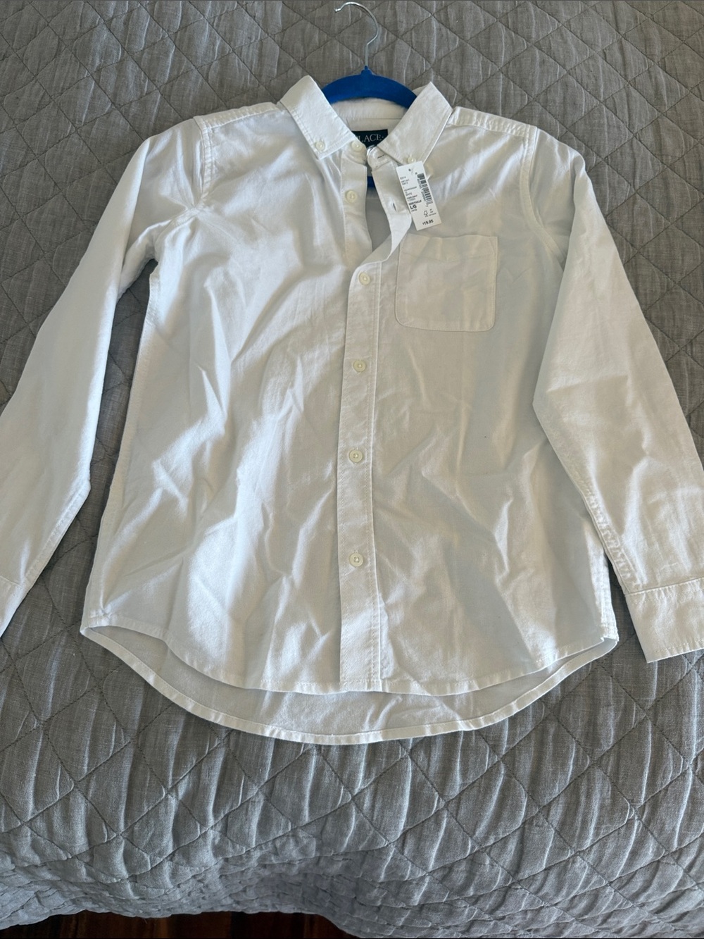 Place Men's White Button-Up Dress Shirt